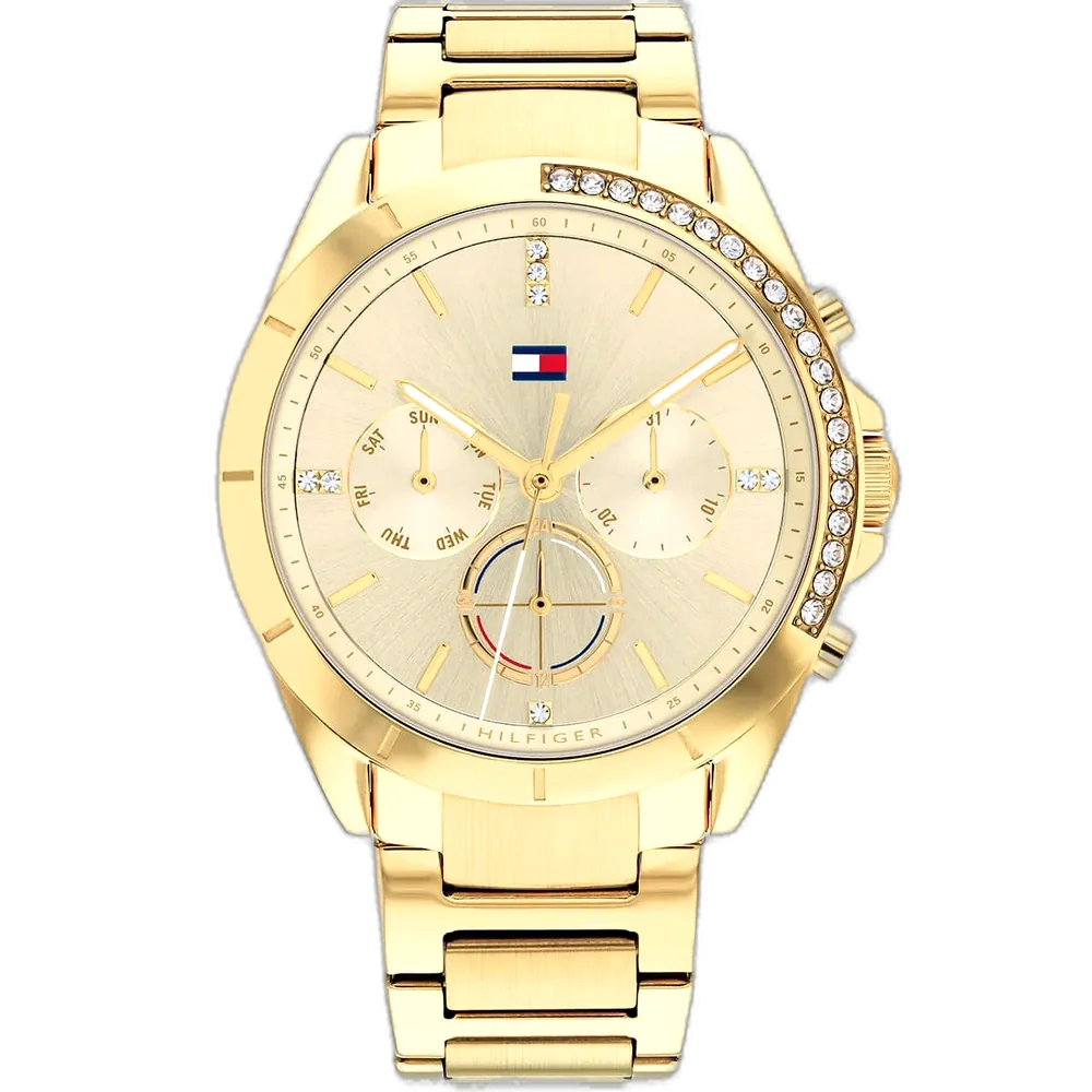 Tommy Hilfiger Watch Kennedy For Women - 1782385, With Gold Dial and Gold Stainless Steel Bracelet