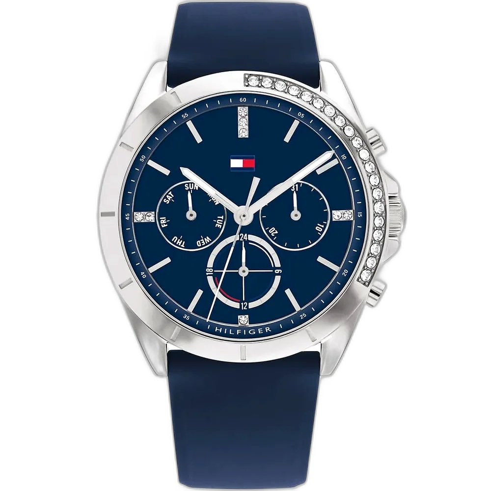 Tommy Hilfiger Watch Kennedy For Women - 1782389, With Navy Blue Dial and Navy Blue Silicone Strap