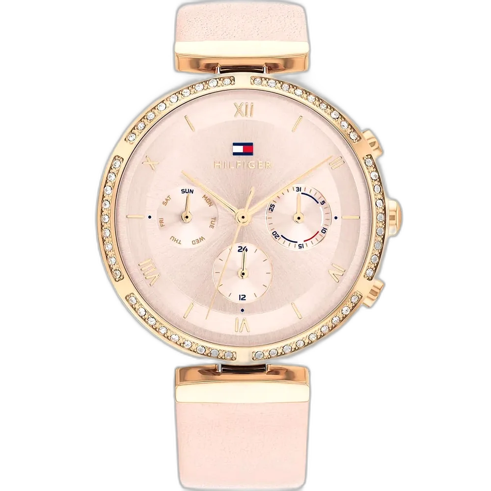 Tommy Hilfiger Watch Luna For Women - 1782395, With Blush Dial and Blush Genuine Leather Strap