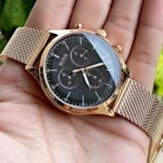 ⁦ساعة هوجو بوس كومبانيون كرونوغراف للرجال 1513548 - مينا باللون الأسود⁩ - الصورة ⁦7⁩
