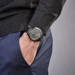 ⁦ساعة هوجو بوس انتنستي كرونوغراف للرجال 1513662 - مينا باللون الأسود⁩ - الصورة ⁦8⁩