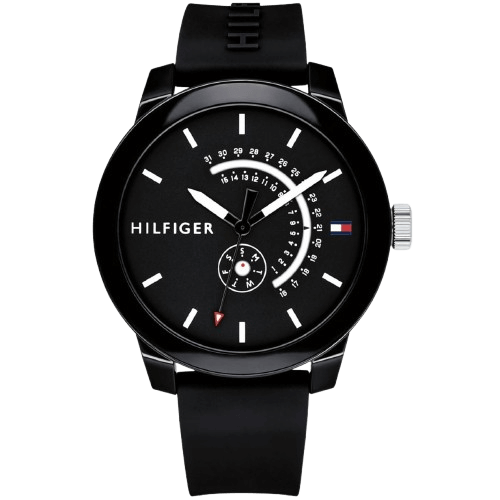 Tommy Hilfiger Watch Denim For Men - 1791483, With Black Dial