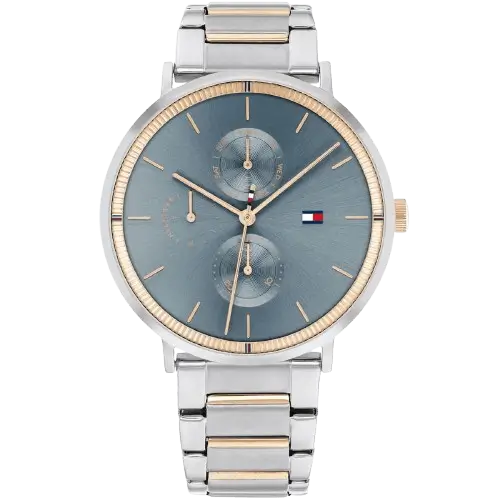 Tommy Hilfiger Watch Jenna For Women - 1782298, With Blue Dial and Two-Tone Stainless Steel Bracelet