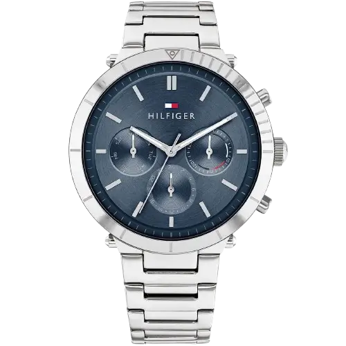 Tommy Hilfiger Watch Emery For Women - 1782349, With Blue Dial and Silver Stainless Steel Bracelet