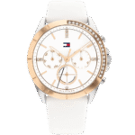 Tommy Hilfiger Watch Kennedy For Women - 1782388, With White Dial and White Silicone Strap