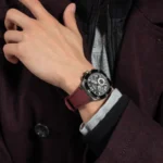 ⁦ساعة جيس هيد لاين للرجال – GW0571G4، مينا رمادية واستيك أحمر⁩ - الصورة ⁦11⁩