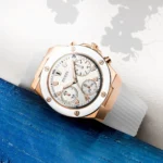 ⁦ساعة جيس أثينا للسيدات – GW0030L3، مينا بيضاء⁩ - الصورة ⁦6⁩