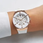 ⁦ساعة جيس أثينا للسيدات – GW0030L3، مينا بيضاء⁩ - الصورة ⁦8⁩
