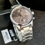 ⁦ساعة هوجو بوس سكاي ماستر كرونوغراف للرجال 1513789 - مينا باللون الرمادي⁩ - الصورة ⁦10⁩