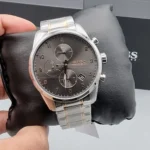 ⁦ساعة هوجو بوس سكاي ماستر كرونوغراف للرجال 1513789 - مينا باللون الرمادي⁩ - الصورة ⁦12⁩