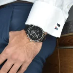 ⁦ساعة هوجو بوس شامبيون كرونوغراف للرجال 1513816 - مينا باللون الأسود⁩ - الصورة ⁦8⁩
