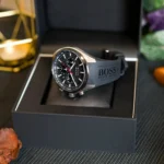 Hugo Boss Distinct Chronograph Watch For Men - 1513855, With Black Dial - Image 6