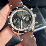 ⁦ساعة هوجو بوس سانتياغو كرونوغراف للرجال 1513861 - مينا باللون الرمادي⁩ - الصورة ⁦11⁩