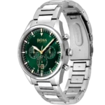 Hugo Boss Pioneer Chronograph Watch For Men - 1513868, With Green Dial - Image 2