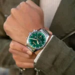 Hugo Boss Pioneer Chronograph Watch For Men - 1513868, With Green Dial - Image 4