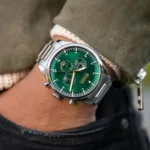 Hugo Boss Pioneer Chronograph Watch For Men - 1513868, With Green Dial - Image 5