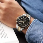 ⁦ساعة هوجو بوس أدميرال كرونوغراف للرجال 1513908 - مينا باللون الأسود⁩ - الصورة ⁦8⁩
