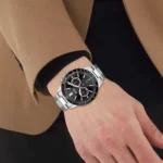 ⁦ساعة هوجو بوس اللور كرونوغراف للرجال 1513922 - مينا باللون الأسود⁩ - الصورة ⁦10⁩