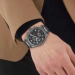 ⁦ساعة هوجو بوس فيو كرونوغراف للرجال 1513991 - مينا باللون الأسود⁩ - الصورة ⁦8⁩