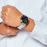 ⁦ساعة هوجو بوس كرونوغراف للرجال 1514008 - مينا باللون الأسود⁩ - الصورة ⁦6⁩