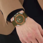 ⁦ساعة هوجو بوس كرونوغراف للرجال 1514018 - مينا باللون الأخضر⁩ - الصورة ⁦5⁩