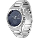 Hugo Boss Chronograph Watch Steer For Men - 1514048, With Blue Dial - Image 2