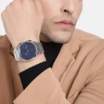 Hugo Boss Chronograph Watch Steer For Men - 1514048, With Blue Dial - Image 7