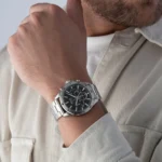 ⁦ساعة هوجو بوس كرونوغراف للرجال 1514057 - مينا باللون الأسود⁩ - الصورة ⁦7⁩