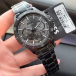 ⁦ساعة هوجو بوس كرونوغراف للرجال 1514058 - مينا باللون الأسود⁩ - الصورة ⁦4⁩