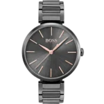 Hugo Boss Allusion 1502417 women's watch, with silver dial and a silver and gold two-tone stainless steel bracelet.