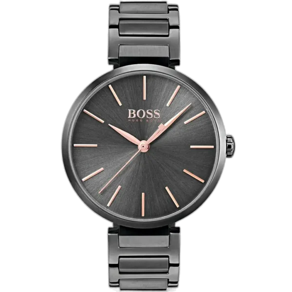Hugo Boss Allusion 1502417 women's watch, with silver dial and a silver and gold two-tone stainless steel bracelet.
