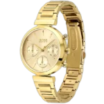 Hugo Boss Flawless Watch For Women – 1502532, With Gold Dial - Image 2