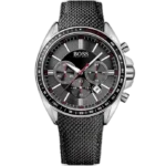 Hugo Boss Driver 1513087 Chronograph Men's Watch, Dark Grey Dial, Black Synthetic/Nylon Strap.