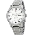 Hugo Boss Chronograph Watch Aeroliner For Men – 1513182, With White Dial - Image 2