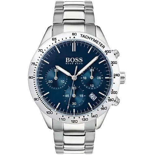 Hugo Boss Talent 1513582 Chronograph Men's Watch, with Blue Dial and Silver Stainless Steel Band.