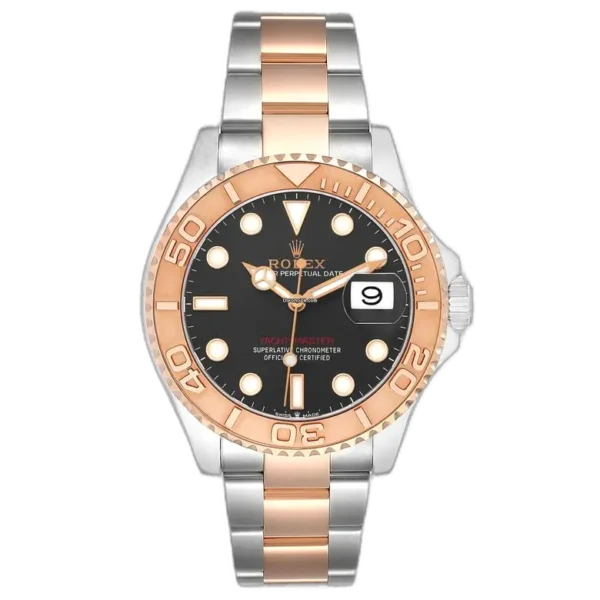 Rolex Yacht-Master 40 Everose Rolesor Two-Tone watch, Oystersteel and 18ct Everose gold bracelet, chocolate brown dial, bi-directional rose gold bezel, 40mm.