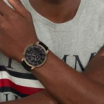 Tommy Hilfiger Men's Luca Watch 1710491, Sporty All-Black. - Image 4