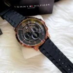 Tommy Hilfiger Men's Luca Watch 1710491, Sporty All-Black. - Image 5