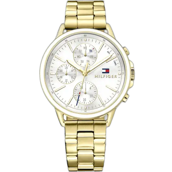 Tommy Hilfiger Carly 1781786 women's watch, two-tone silver and gold stainless steel bracelet, 38mm.