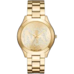 Michael Kors MK3590 Watch Runway Slim Mini ladies, all-gold-tone, crystal bezel, 33mm.