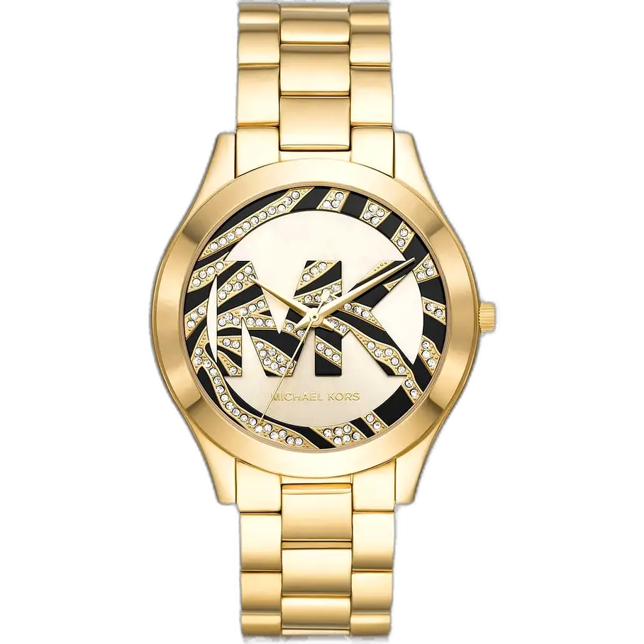 Michael Kors MK4561 Watch Runway Slim ladies, gold-tone and tortoiseshell bracelet, 42mm.