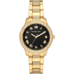 Michael Kors MK4684 Watch Tibby ladies, two-tone black and gold bracelet, black dial, 38mm.