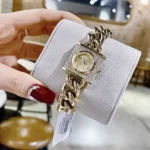Michael Kors Women's MK Chain Lock Watch MK4711, Signature All-Gold. - Image 9