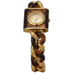 Michael Kors Women's MK Chain Lock Watch MK4808, Signature Gold-Tone Dial. - Image 4