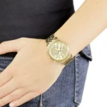 ⁦ساعة مايكل كورس حريمي MK5676 "ريتز" (Ritz)، ميناء ذهبي مضيء،⁩ - الصورة ⁦8⁩