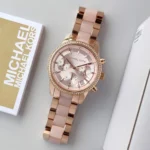 ⁦ساعة مايكل كورس حريمي MK6307 "ريتز" (Ritz)، بلون نحاسي.⁩ - الصورة ⁦9⁩