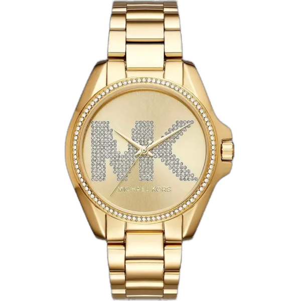 Michael Kors MK6555 Bradshaw women's watch, all-gold-tone stainless steel, crystal-set bezel, chronograph, 43mm.