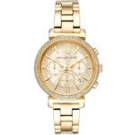 Michael Kors MK6559 Sofie women's watch, all-gold-tone stainless steel, crystal-set bezel, 39mm.