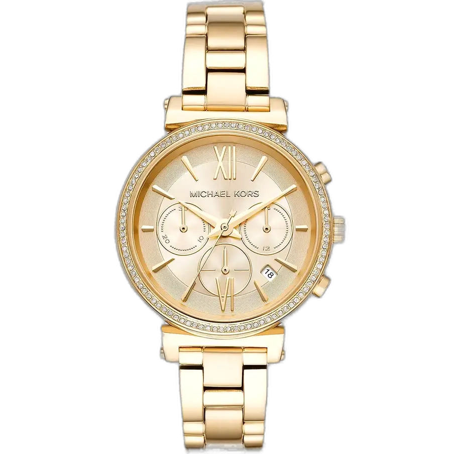 Michael Kors MK6559 Sofie women's watch, all-gold-tone stainless steel, crystal-set bezel, 39mm.