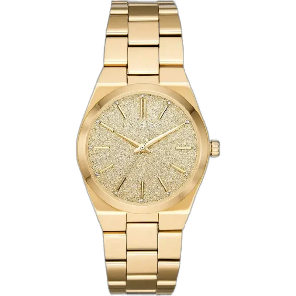 Michael Kors MK6623 Channing women's watch, all-gold-tone stainless steel, minimalist dial, 40mm.